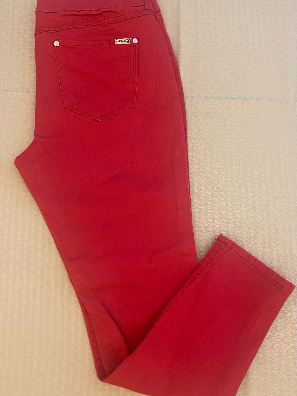 Seven7 Women’s Red Slim Jeans